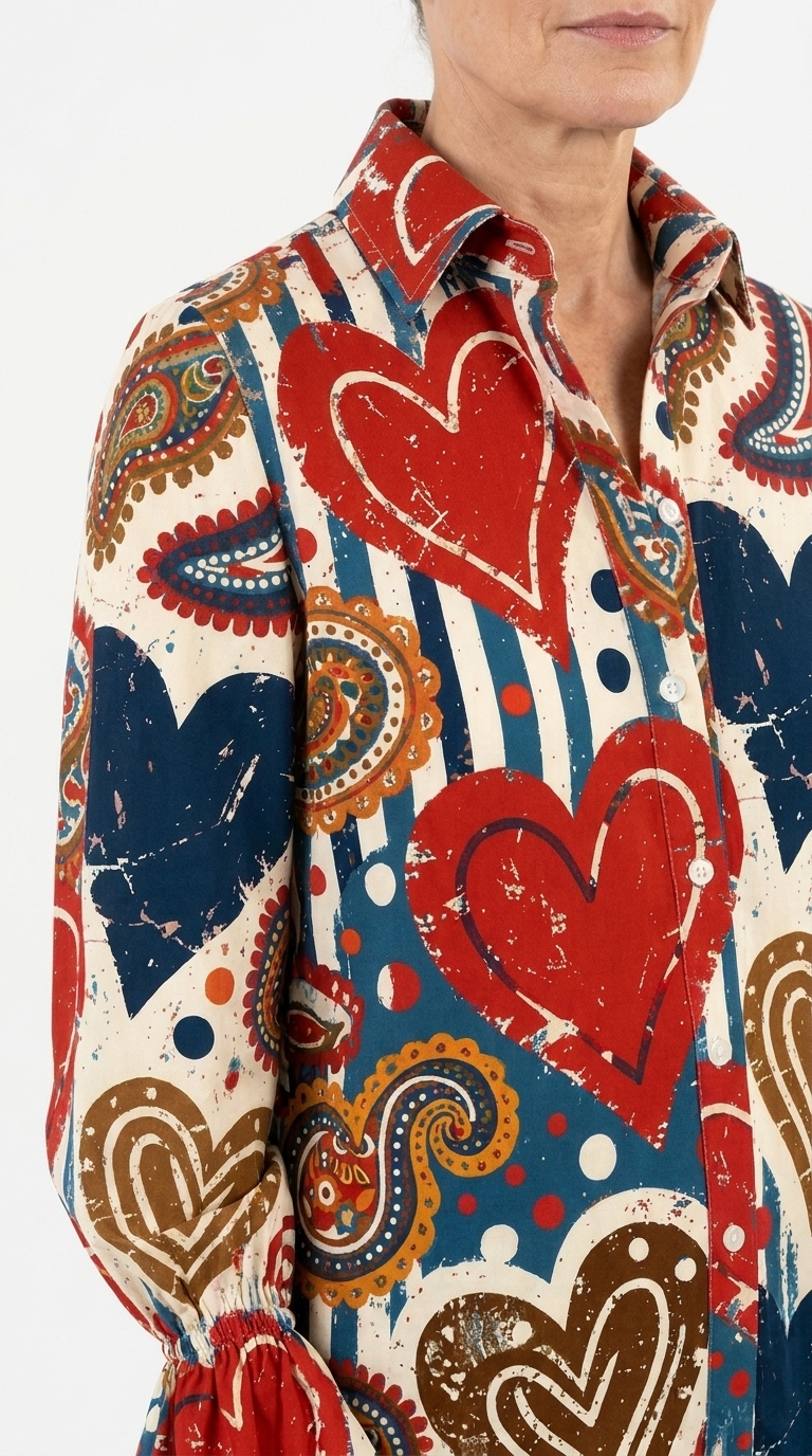 Camillia | Estampado vintage de corazones – RIXA Brands